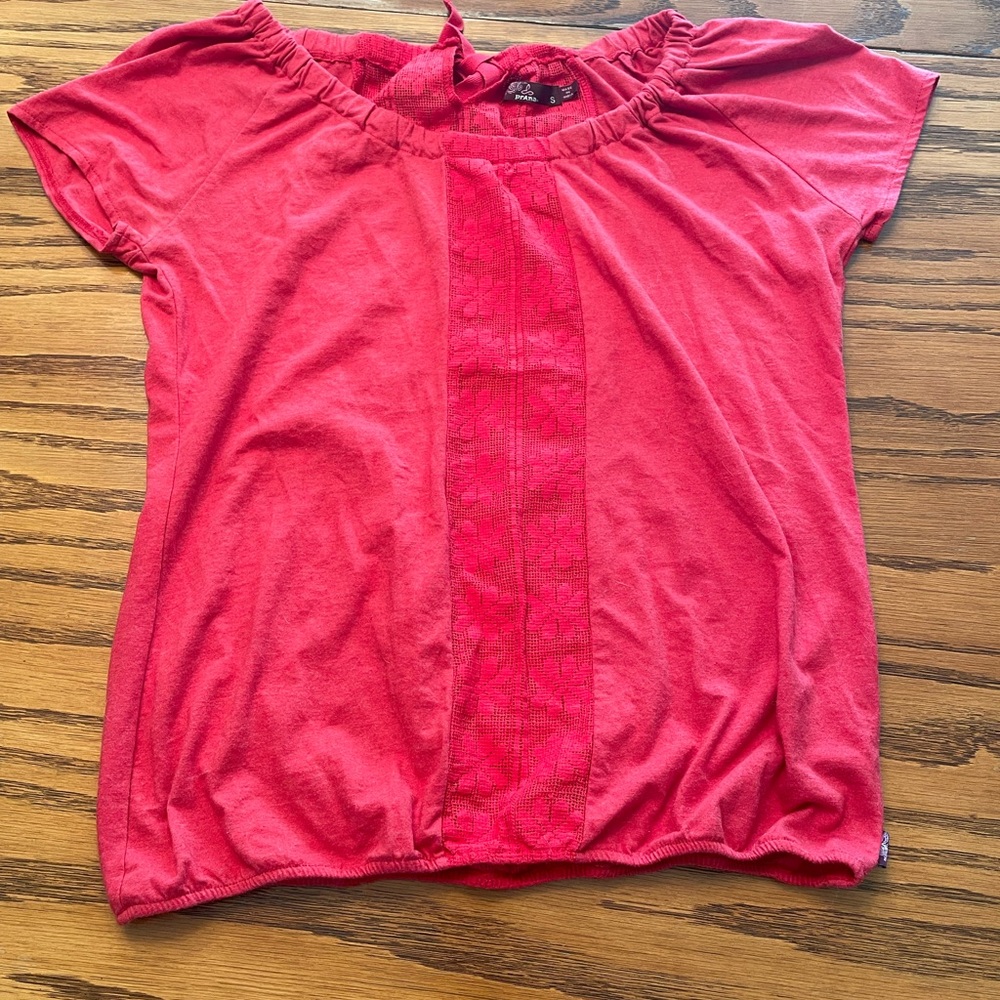 Prana Pink Short Sleeve Tee